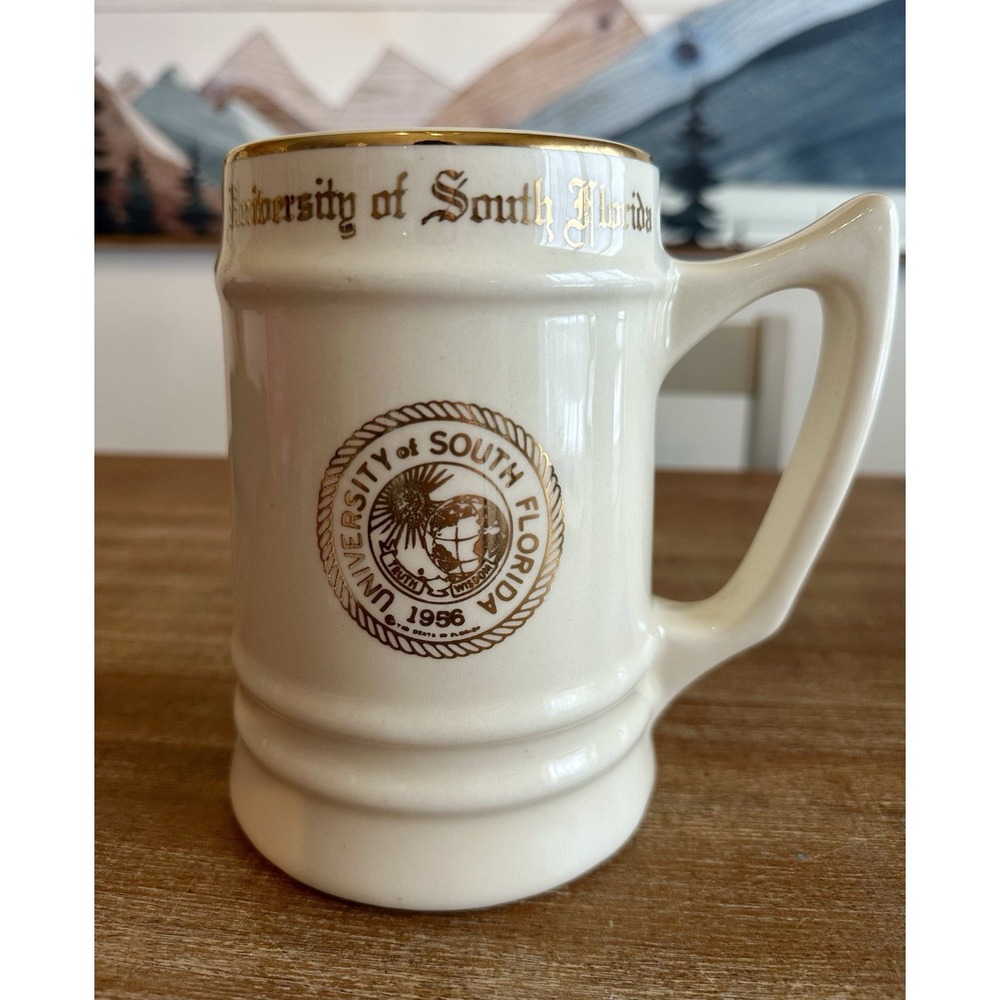 Vintage University Of South Florida Stein W.C. Bunting Co Pottery Mug Good Cond.